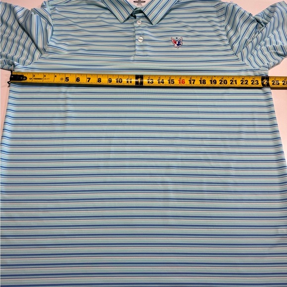 Straight Down Men’s Patriot Golf Performance Polo Size XXL Cactus/Striped - Picture 10 of 11